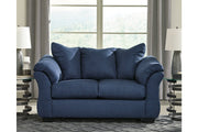 Darcy Blue Loveseat - Gate FurnitureLoveseat