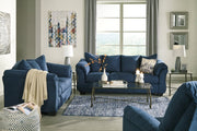 Darcy Blue Loveseat - Gate FurnitureLoveseat