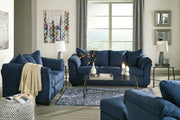 Darcy Blue Loveseat - Gate FurnitureLoveseat