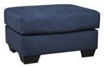 Darcy Blue Ottoman - Gate FurnitureOttoman