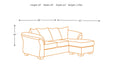 Darcy Blue Sofa Chaise - 7500718 - Gate Furniture