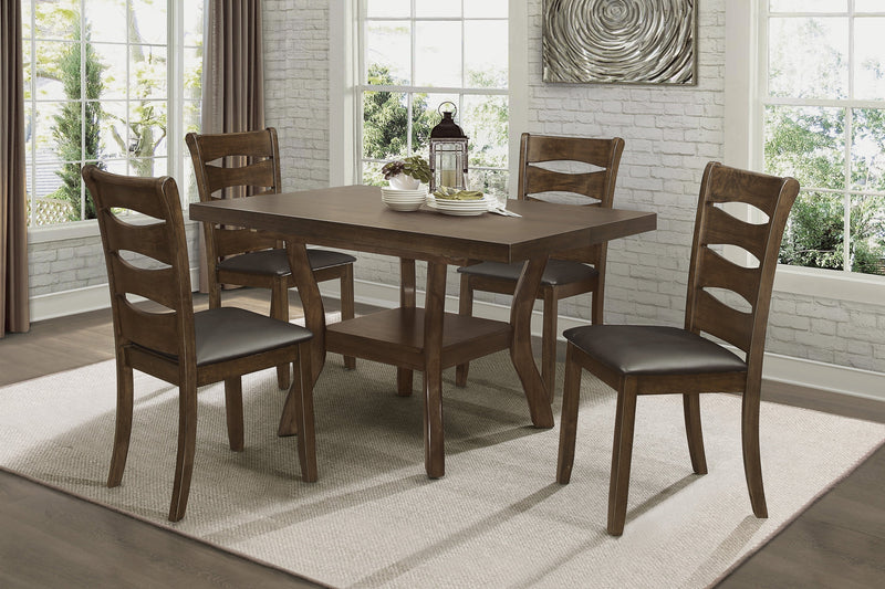 Darla Brown Extendable Dining Set - Gate FurnitureDining Room Set