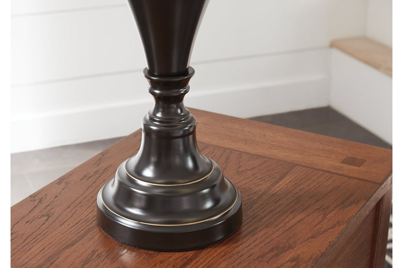 Darlita Bronze Finish Table Lamp (Set of 2) - Gate FurnitureTable Lamp Pair