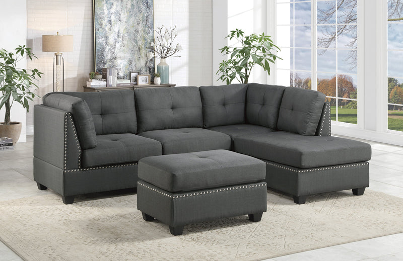 Dasha Dark Gray RAF Sectional - Gate FurnitureSectional