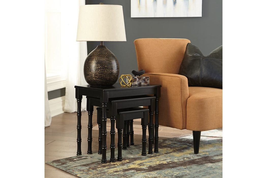 Dasonbury Black Accent Table (Set of 3) - A4000354 - Gate Furniture