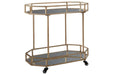 Daymont Gold Finish Bar Cart - A4000102 - Gate Furniture