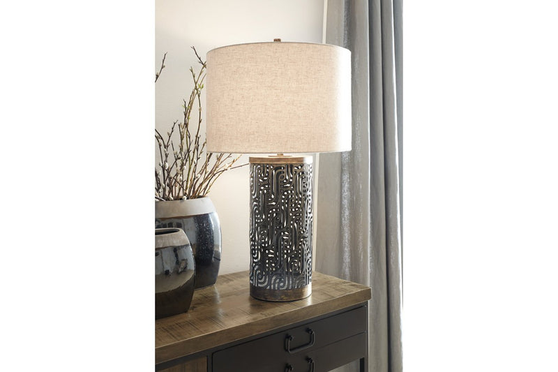 Dayo Gray/Gold Finish Table Lamp - Gate FurnitureTable Lamp