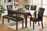 Decatur Dark Cherry Marble - Top Dining Set - Gate FurnitureDining Room Set