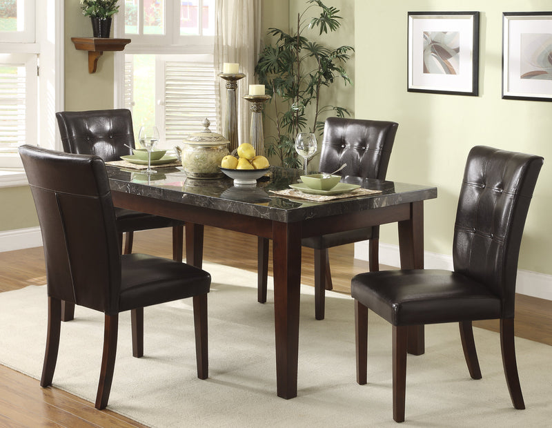 Decatur Dark Cherry Marble - Top Dining Set - Gate FurnitureDining Room Set