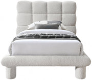 Deco Boucle Fabric Twin Bed (3 Boxes) Cream - Gate FurnitureTwin Bed
