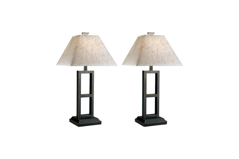Deidra Black Table Lamp (Set of 2) - Gate FurnitureTable Lamp Pair