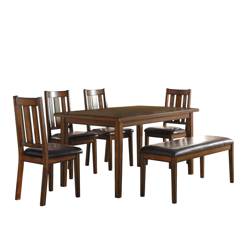 Delmar Burnished Brown 6 - Piece Dining Set - Gate FurnitureDining Room Set