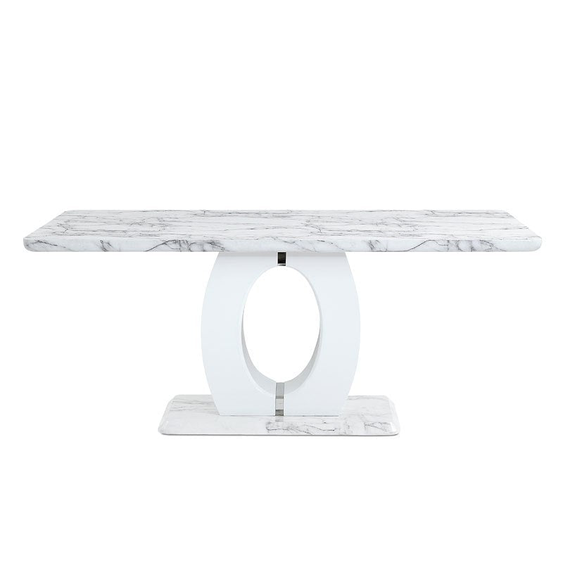 Deltona White Dining Room Set - Gate FurnitureDining Room Set