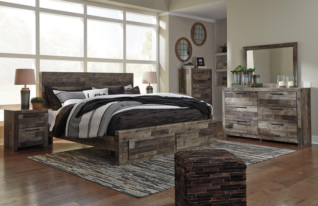Derekson Gray Footboard Storage Platform Bedroom Set | B200 - Gate Furniture