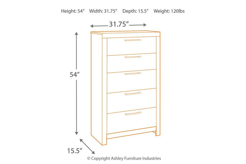 Derekson Multi Gray Chest of Drawers - Gate FurnitureChest