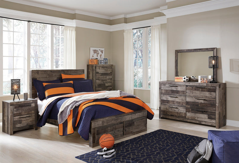 Derekson Multi Gray Footboard Storage Platform Youth Bedroom Set - Gate FurnitureYouth Bedroom Set