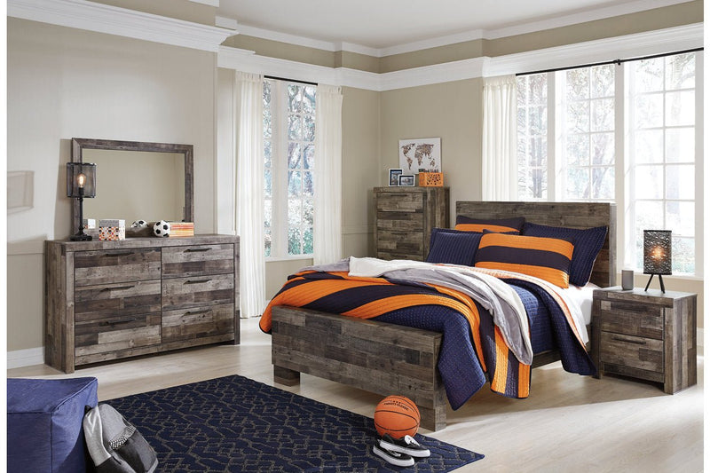 Derekson Multi Gray Full Panel Bed - Gate FurnitureFull Bed