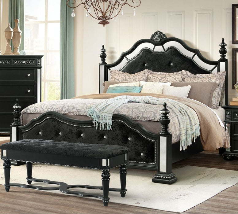 Diana Black King Bed - DIANA-BL-KB - Gate Furniture