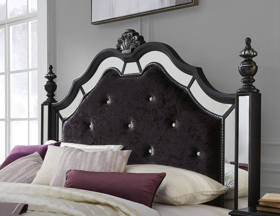 Diana Black Queen Bed - DIANA-BL-QB - Gate Furniture