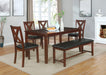 Dianthus 6Pcs Cappuccino Dining Set (6 In 1) - D3338-6IN1 - Gate Furniture