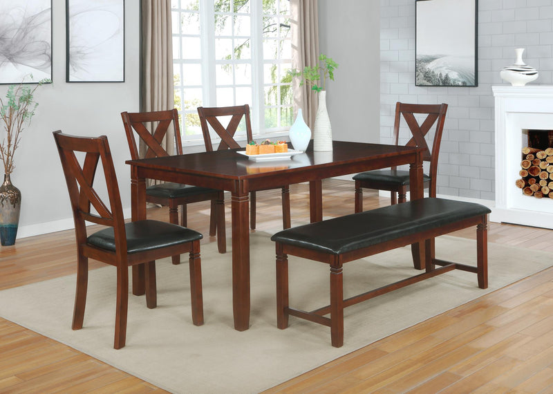 Dianthus 6Pcs Cappuccino Dining Set (6 In 1) - Gate FurnitureDining Room Set