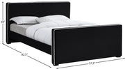 Dillard Velvet Full Bed Black - DillardBlack-F
