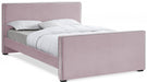 Dillard Velvet Full Bed Pink - DillardPink-F