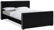 Dillard Velvet King Bed Black - Gate FurnitureKing Bed