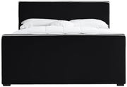 Dillard Velvet King Bed Black - Gate FurnitureKing Bed