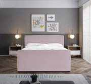 Dillard Velvet King Bed Pink - Gate FurnitureKing Bed