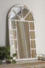Divakar Antique White Accent Mirror - Gate FurnitureOther Products