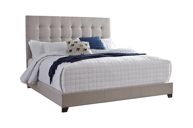 Dolante Beige King Upholstered Bed - Gate FurnitureKing Bed