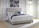 Dolante Beige King Upholstered Bed - Gate FurnitureKing Bed