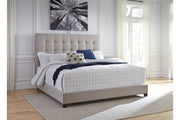 Dolante Beige Queen Upholstered Bed - Gate FurnitureQueen Bed