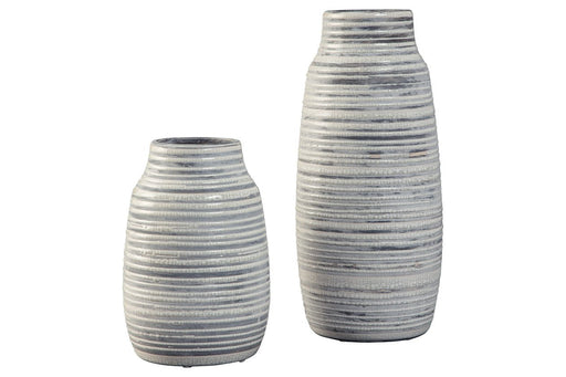 Donaver Gray/White Vase (Set of 2) - A2000210 - Gate Furniture
