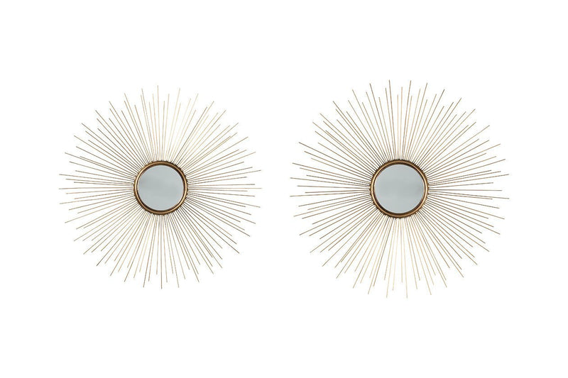 Doniel Antique Gold Finish Accent Mirror (Set of 2) - Gate FurnitureOther Products