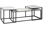 Donnesta Gray/Black Table (Set of 3) - Gate FurnitureOccasional Table Set
