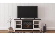 Dorrinson Two - tone 60" TV Stand with Electric Fireplace - Gate FurnitureTV Stand