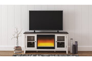 Dorrinson Two - tone 60" TV Stand with Electric Fireplace - Gate FurnitureTV Stand