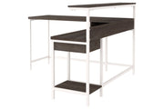 Dorrinson Two - tone Home Office L - Desk with Storage - Gate FurnitureOffice Desks