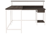 Dorrinson Two - tone Home Office L - Desk with Storage - Gate FurnitureOffice Desks