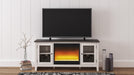 Dorrinson Two-tone Large TV Stand w/Fireplace Option - W287-68 - Gate Furniture