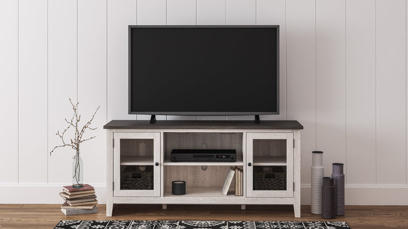 Dorrinson Two - tone Large TV Stand w/Fireplace Option - Gate FurnitureTV Stand