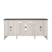 Dorrinson Two - tone Large TV Stand w/Fireplace Option - Gate FurnitureTV Stand