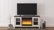 Dorrinson Two - tone Large TV Stand w/Fireplace Option - Gate FurnitureTV Stand