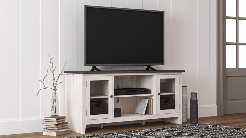 Dorrinson Two - tone Large TV Stand w/Fireplace Option - Gate FurnitureTV Stand