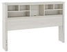 Dorrinson White Queen Storage Headboard - B067-65 - Gate Furniture