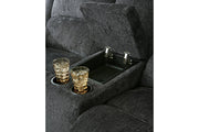 Draycoll Slate Reclining Loveseat with Console - Gate FurnitureLoveseat