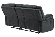 Draycoll Slate Reclining Loveseat with Console - Gate FurnitureLoveseat