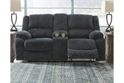 Draycoll Slate Reclining Loveseat with Console - Gate FurnitureLoveseat